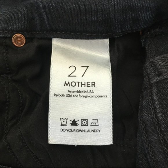 Mother High Waisted Looker Crop My Wildest Ride Wash Jeans - Picture 11 of 13